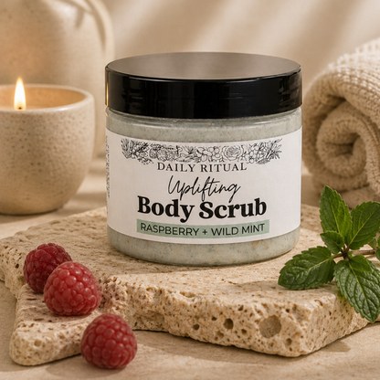 BODY SCRUB - Uplifting Raspberry + Wild Mint
