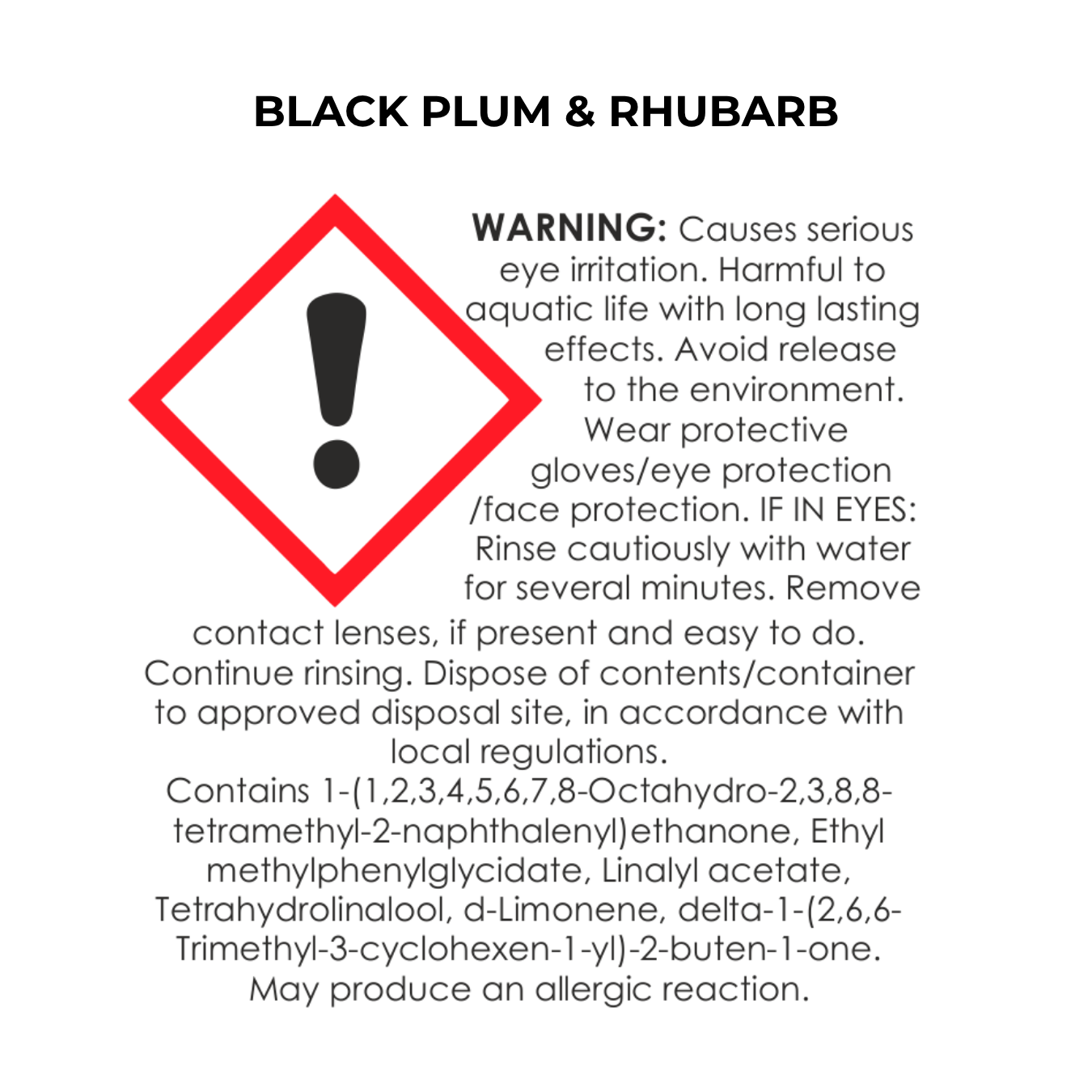 REED DIFFUSER - Dark Plum & Rhubarb
