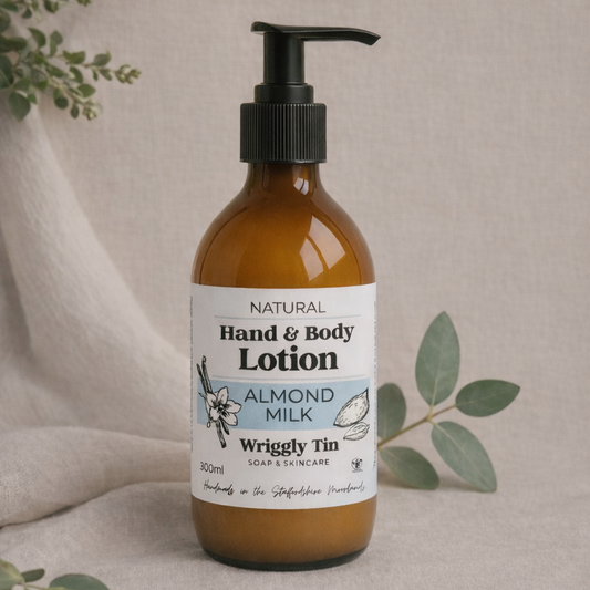 ALMOND MILK - Hand Lotion, Glass Bottle (300ml)