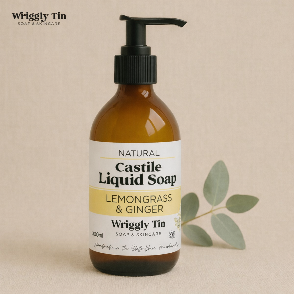 CASTILE SOAP - Natural Liquid Soap, Glass Bottle