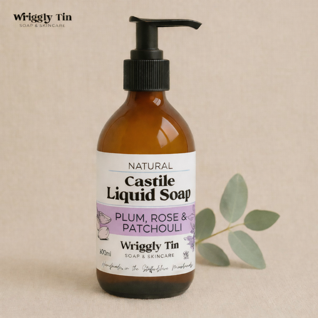 CASTILE SOAP - Natural Liquid Soap, Glass Bottle