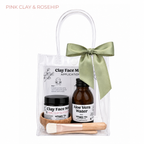 CLAY FACE MASK SET - facemask, aloe vera water + accessories