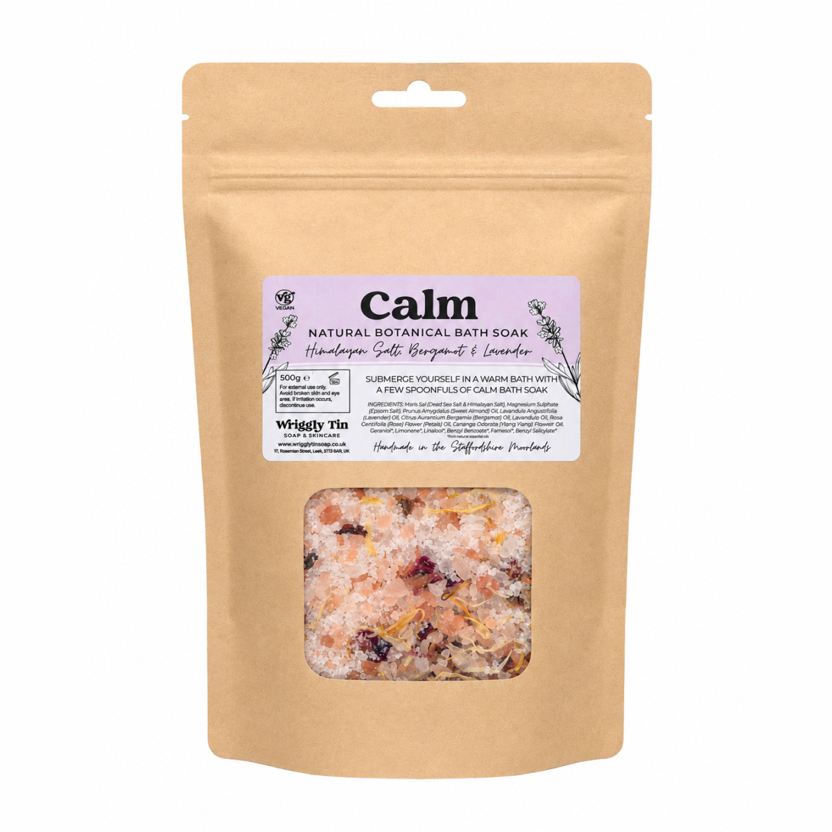 CALM BOTANICAL BATH SOAK - with bergamot, lavender & ylang ylang