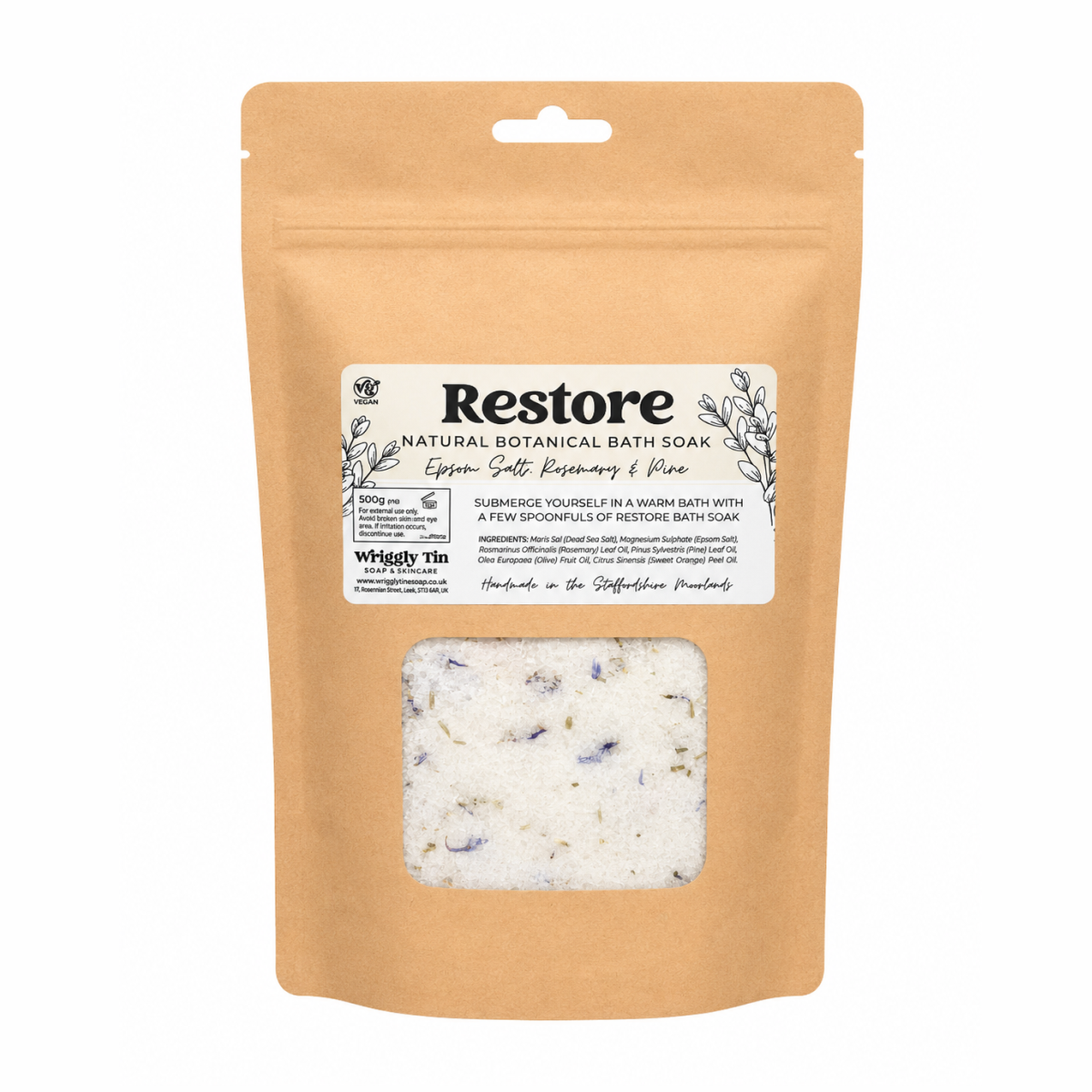 RESTORE BOTANICAL BATH SOAK - with epsom mineral salt, rosemary & pine