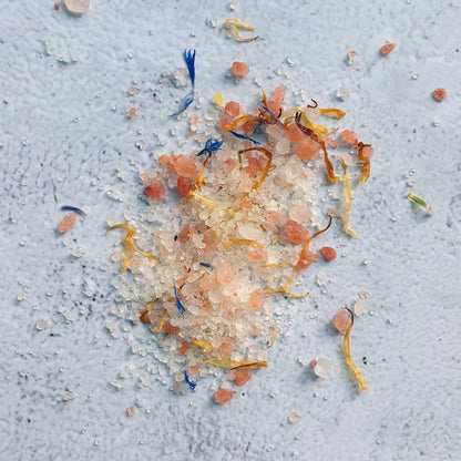 HAPPY BOTANICAL BATH SOAK - with Himalayan pink salt, geranium & grapefruit