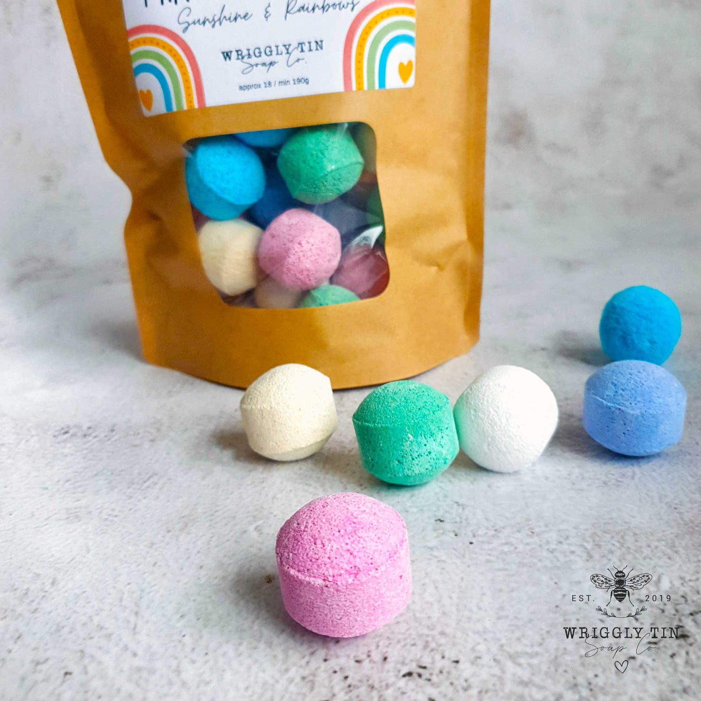 MINI BATH BOMBS - Sunshine & Rainbows
