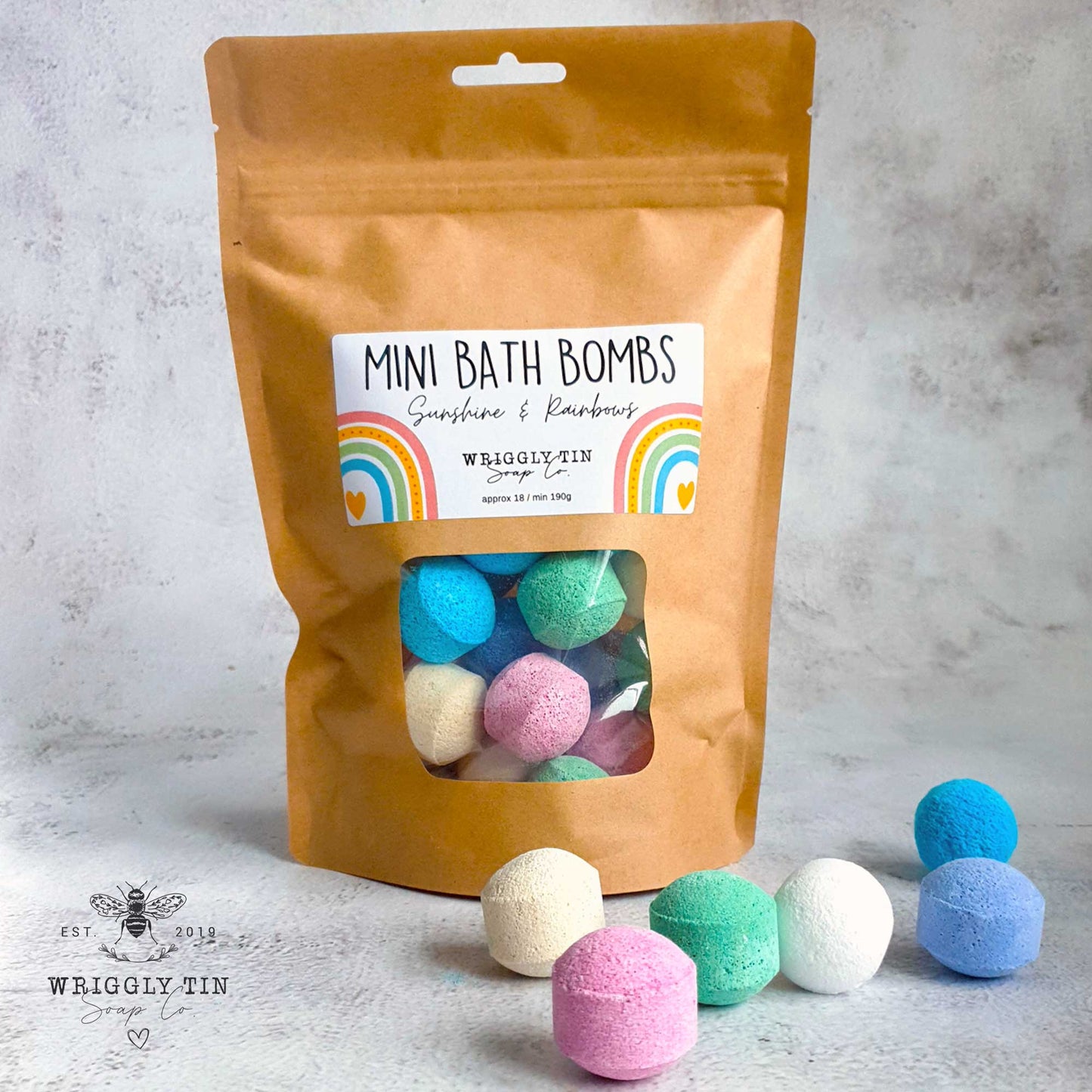 MINI BATH BOMBS - Sunshine & Rainbows